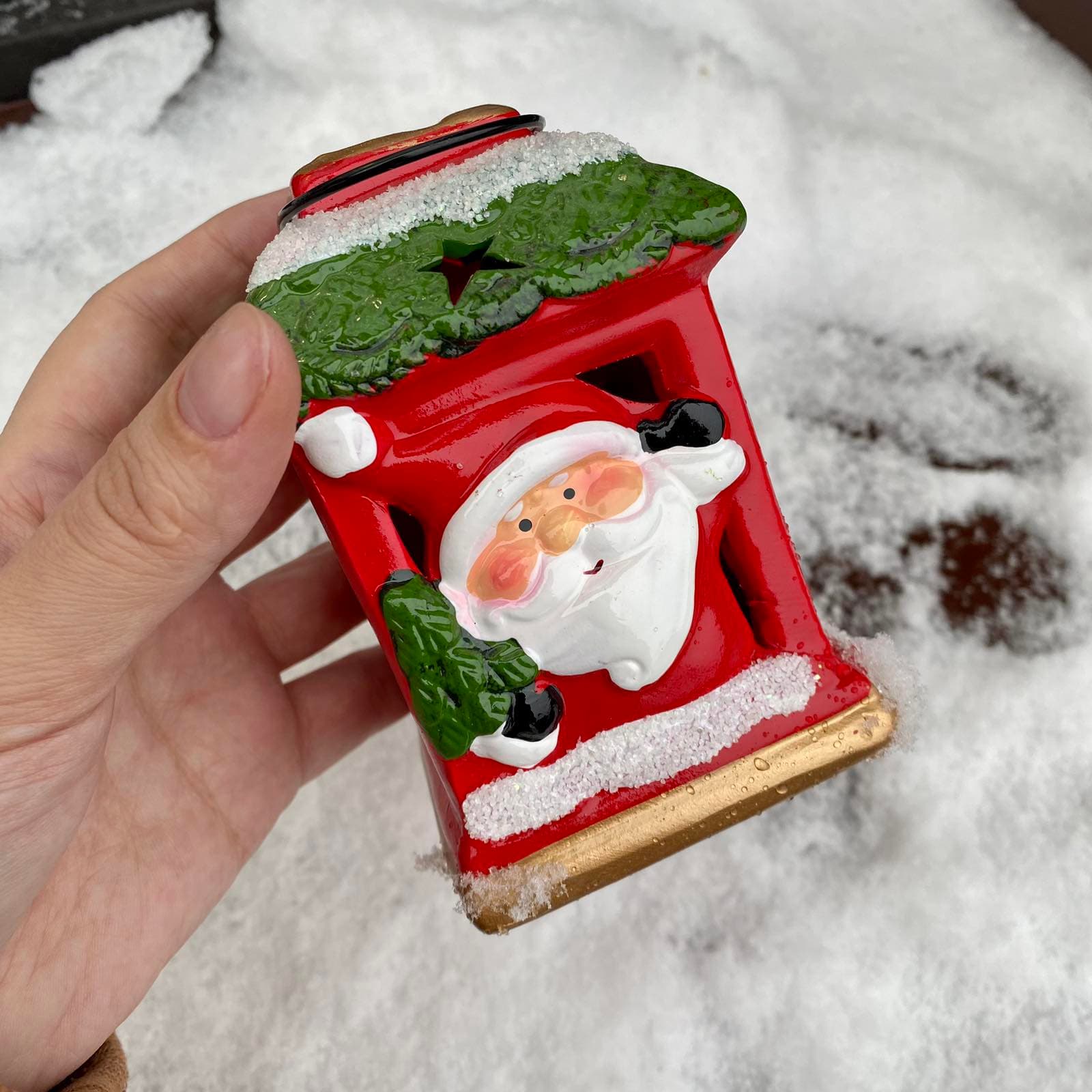 Новогодний фонарь с Дедом Морозом