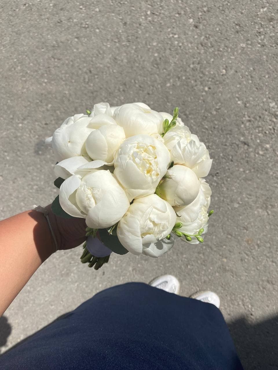 Свадебный букет из пионов