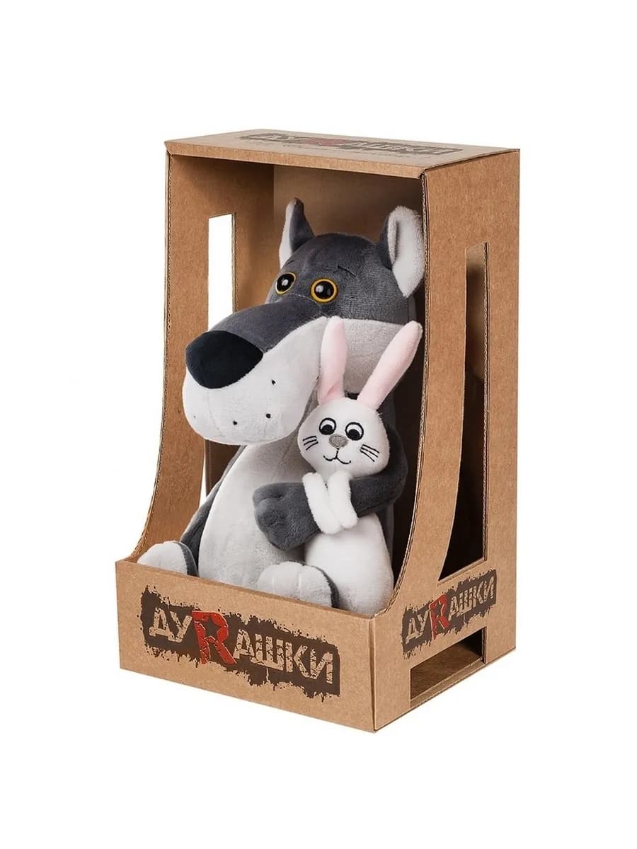 Мягкая игрушка Волк С Зайцем, в коробке