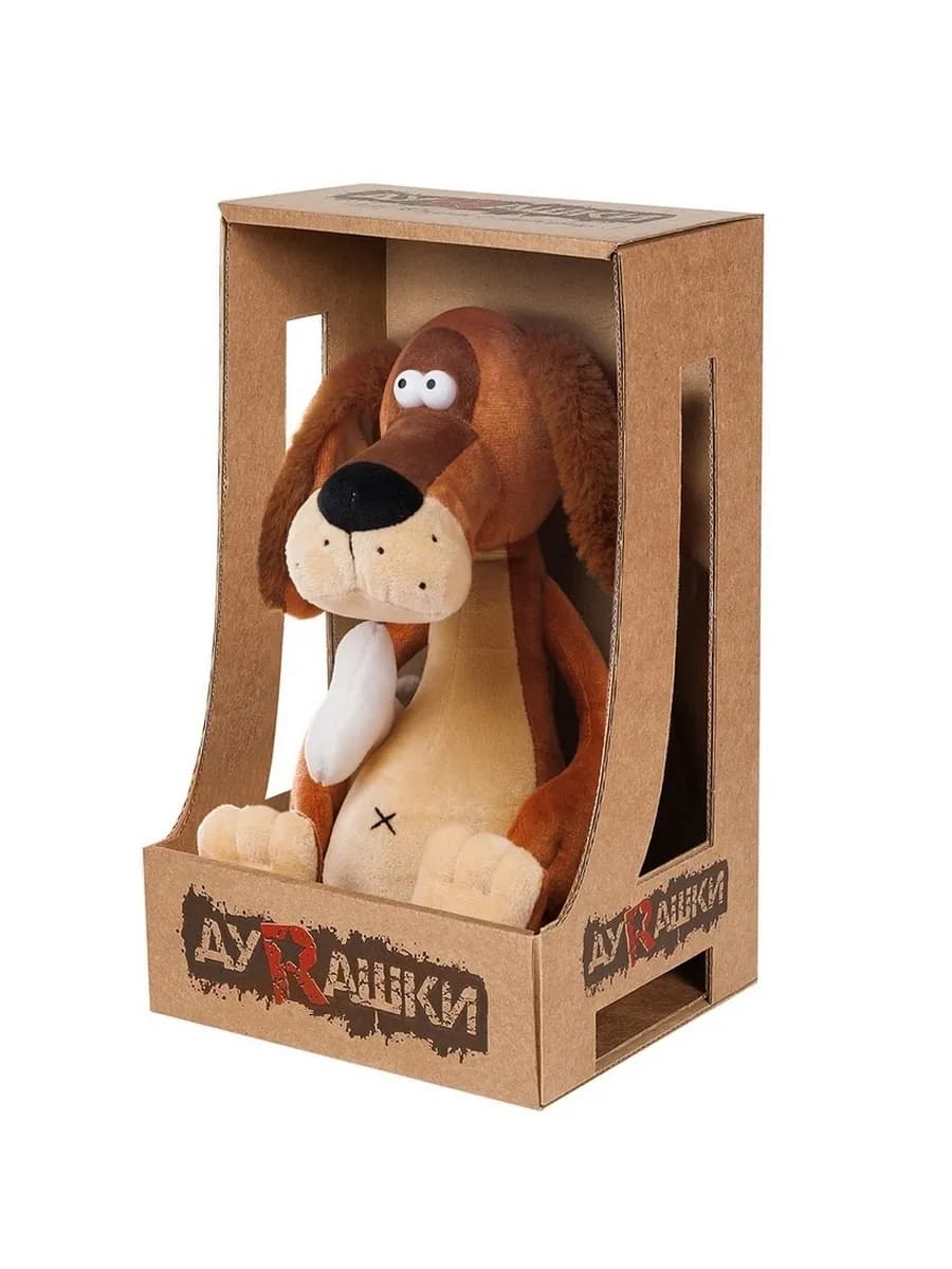 Мягкая Игрушка ДуRашки Пес и Косточка 25 см
