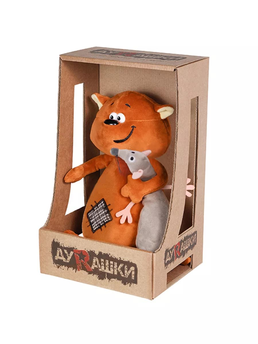 Мягкая игрушка "Котэ и Мышка", в подарочной коробке