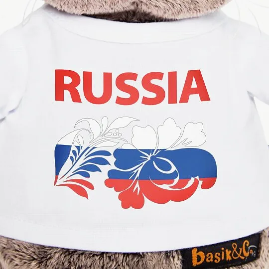 Кот Басик в футболке Россия