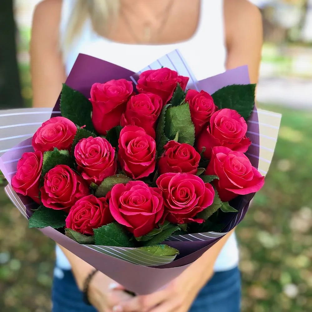 Букет из 15 Эквадорских роз Готча