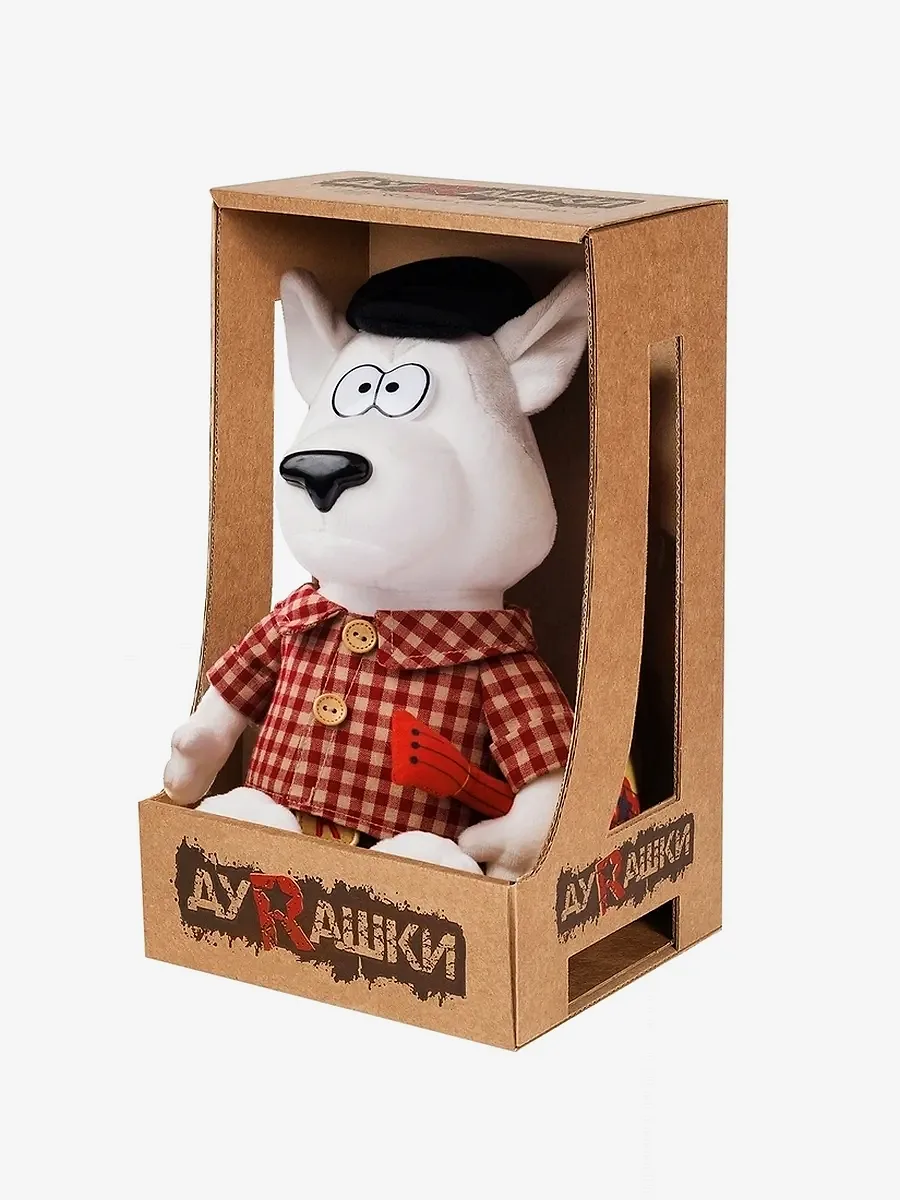 Мягкая игрушка Лайка с Балалайкой, в коробке