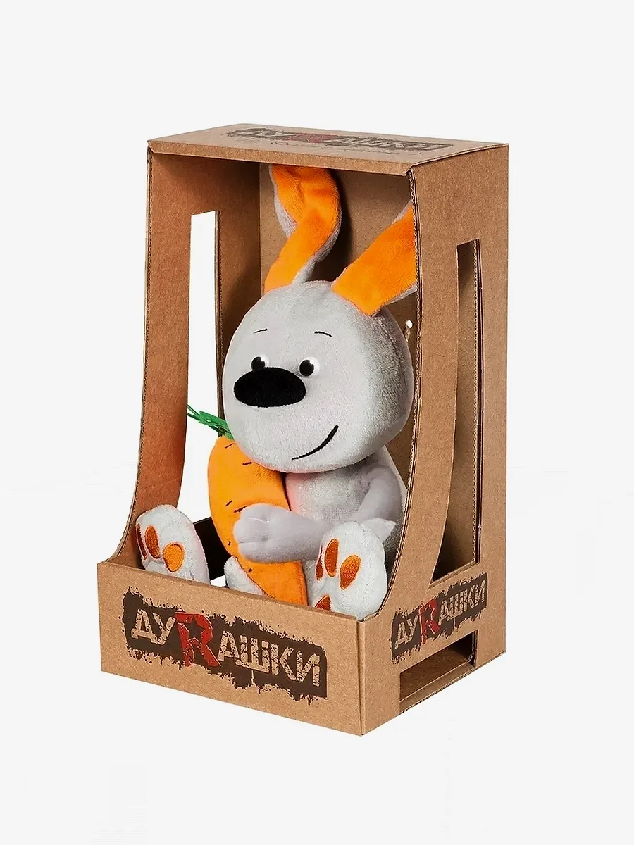 Мягкая игрушка Заяц и Морковка, в коробке